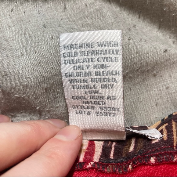 Dressbarn red and orange fall midi skirt women’s 18W - Picture 5 of 10